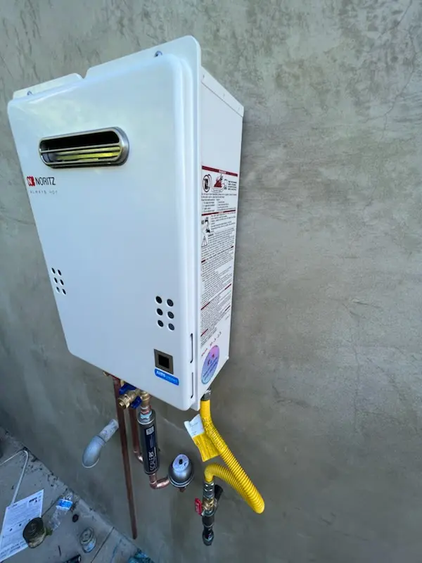 Tankless water heater installation for Encore at Monroe homes